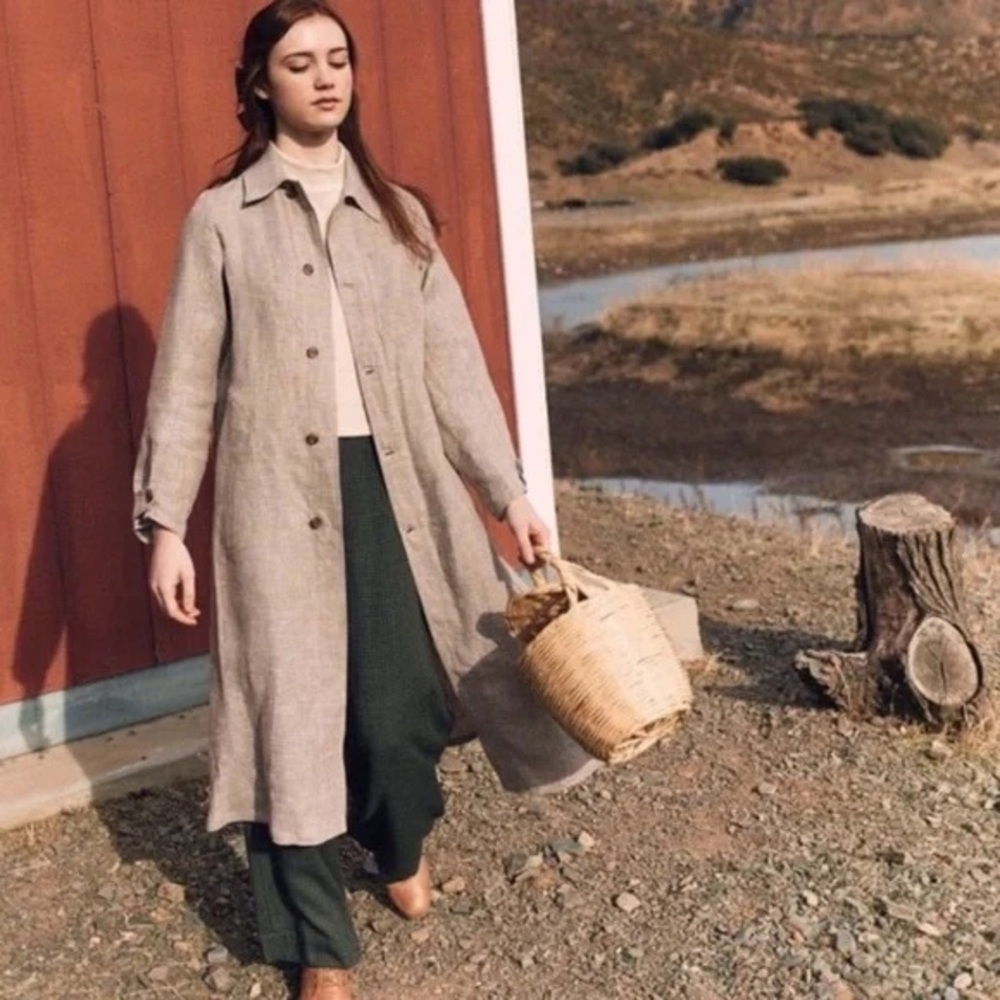 Christy Dawn Clara coat in cafe mocha size SM EUC